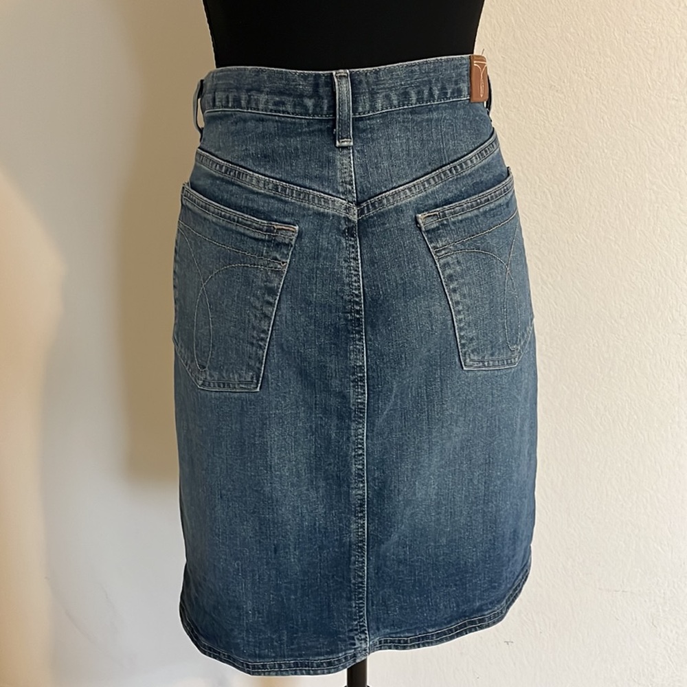 Calvin Klein blue jean skirt - Picture 3 of 8